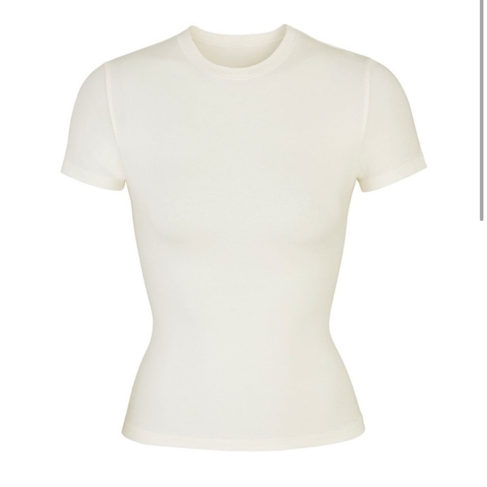 Skims cotton jersey tshirt in bone